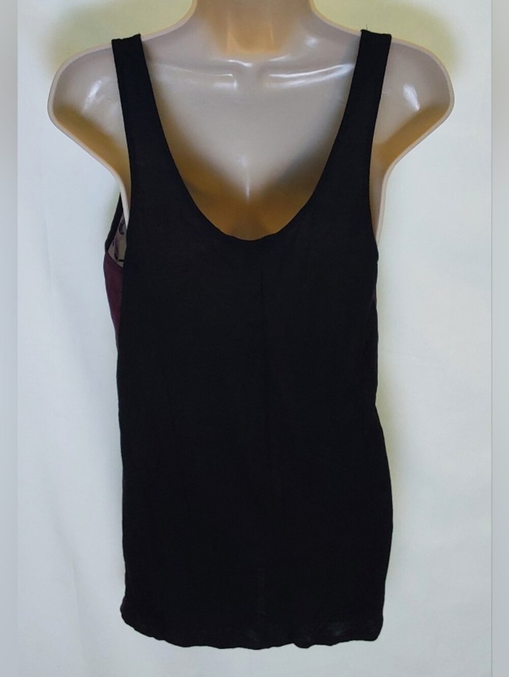 Rock & Republic Plum Sheer Velvet-Print Tank with Studded Straps - Picture 3 of 6